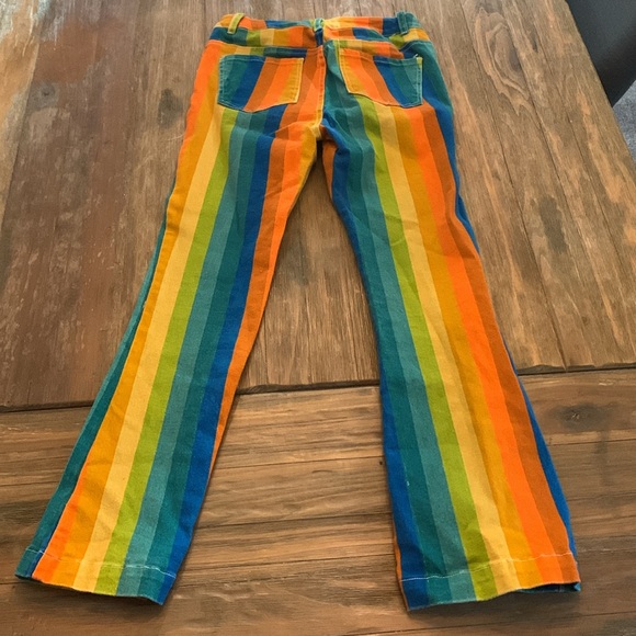 Current Mood Striped Denim Ankle Pants Jeans Flare - Picture 8 of 9